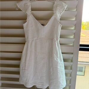 White Sleeveless Dress with Skort
